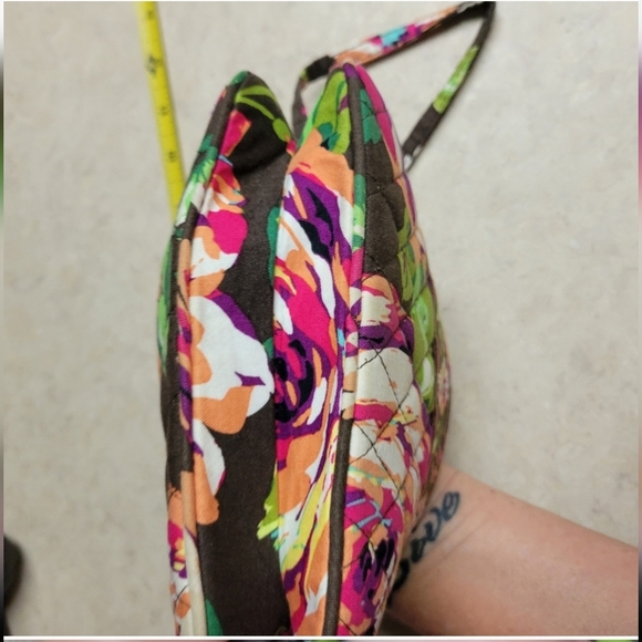 Vintage lot of 2 Vera Bradley plum crazy used fold over english rose wall - Picture 8 of 13